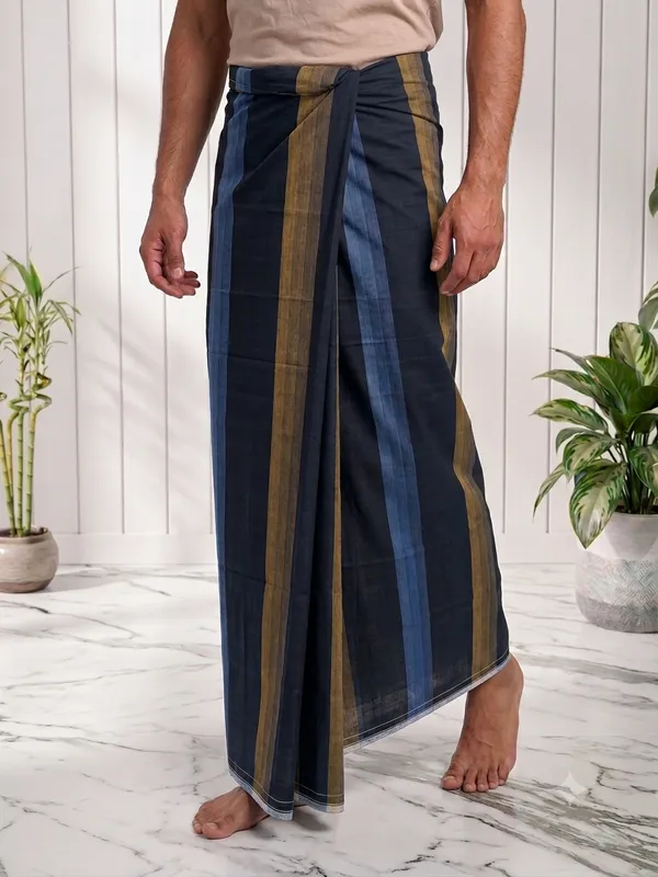 100%_pure_cotton_horizontal_lines_lungi_for_men_2.10_meter