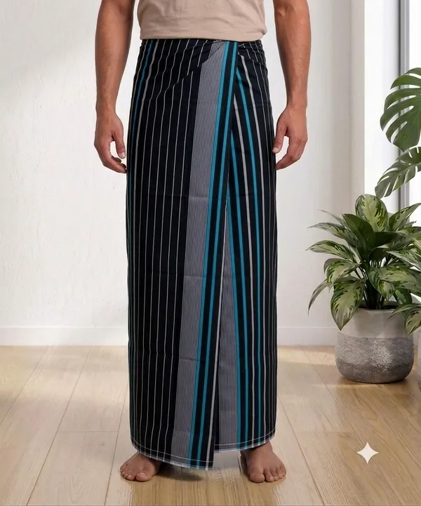 100%_pure_cotton_horizontal_lines_lungi_for_men_2.10_meter
