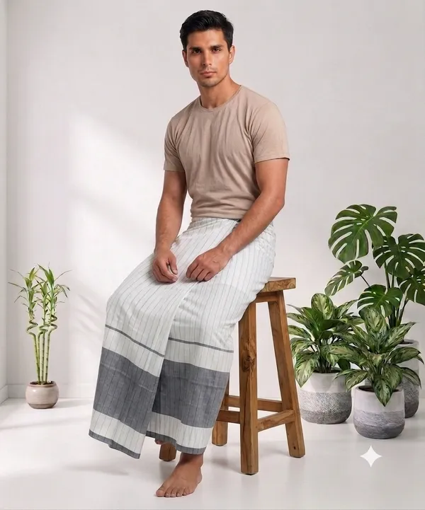 100%_pure_cotton_lungi_for_men_2.10_meter_vertical_stripes
