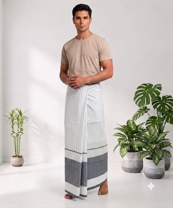 100%_pure_cotton_lungi_for_men_2.10_meter_vertical_stripes