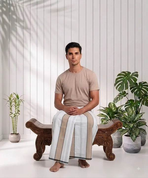 100%_pure_cotton_milk_white_vertical_lines_lungi_(2.25_meter)