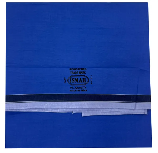 100%_pure_cotton_plain_color_blue_lungi_
