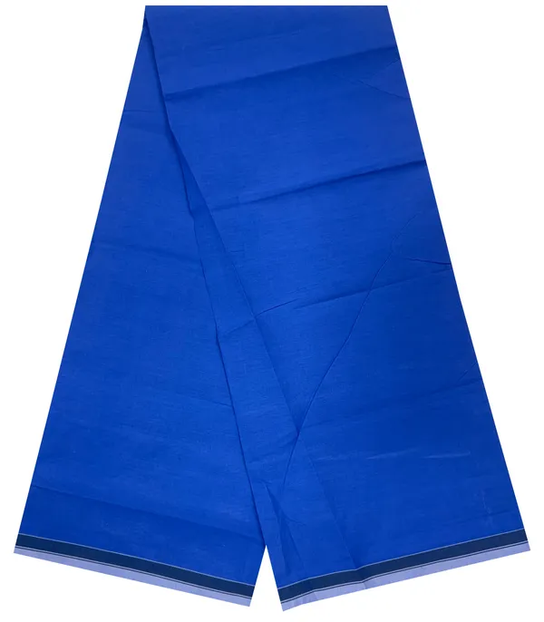 100%_pure_cotton_plain_color_blue_lungi_