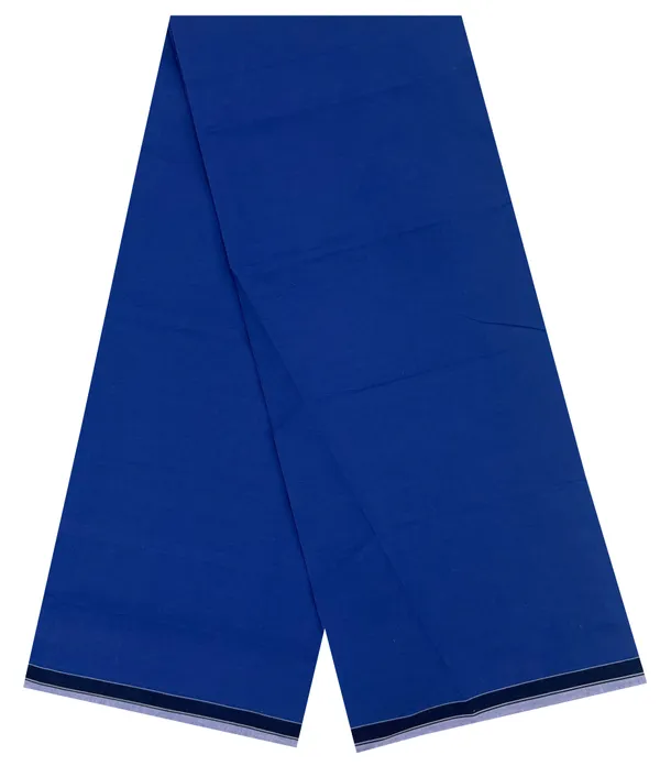 100%_pure_cotton_plain_color_blue_lungi_for_men