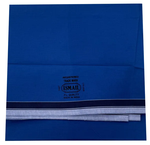 100%_pure_cotton_plain_color_blue_lungi_for_men
