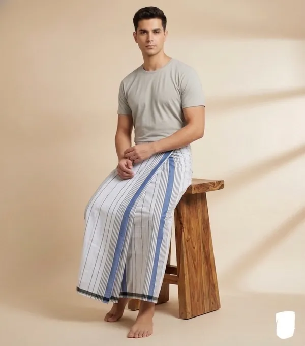 100%_pure_cotton_white_stripes_lungi_for_men