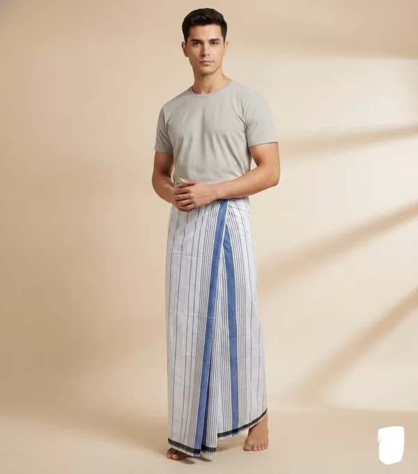 100%_pure_cotton_white_stripes_lungi_for_men