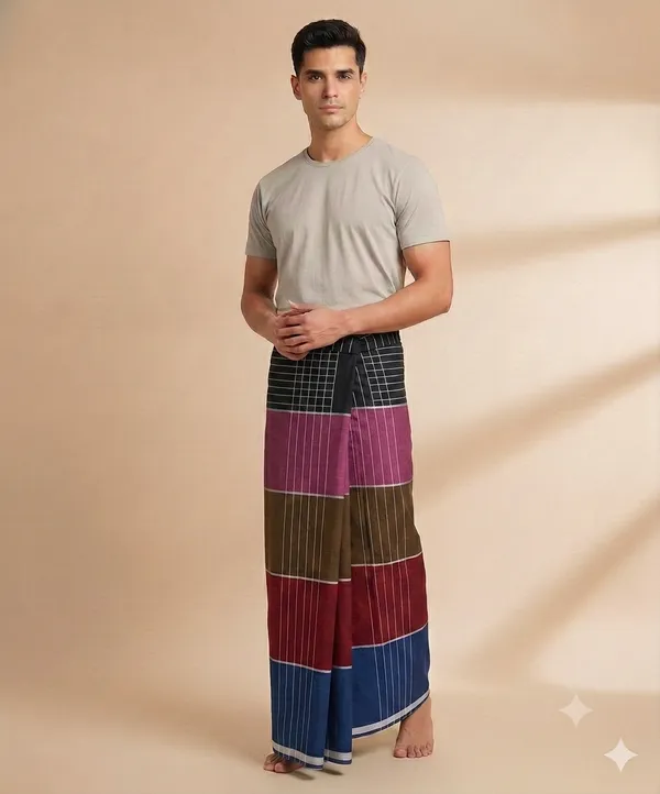 Ismail_Men's_Cotton_100%_Pure_Cotton_Lungi_2.10_Meter