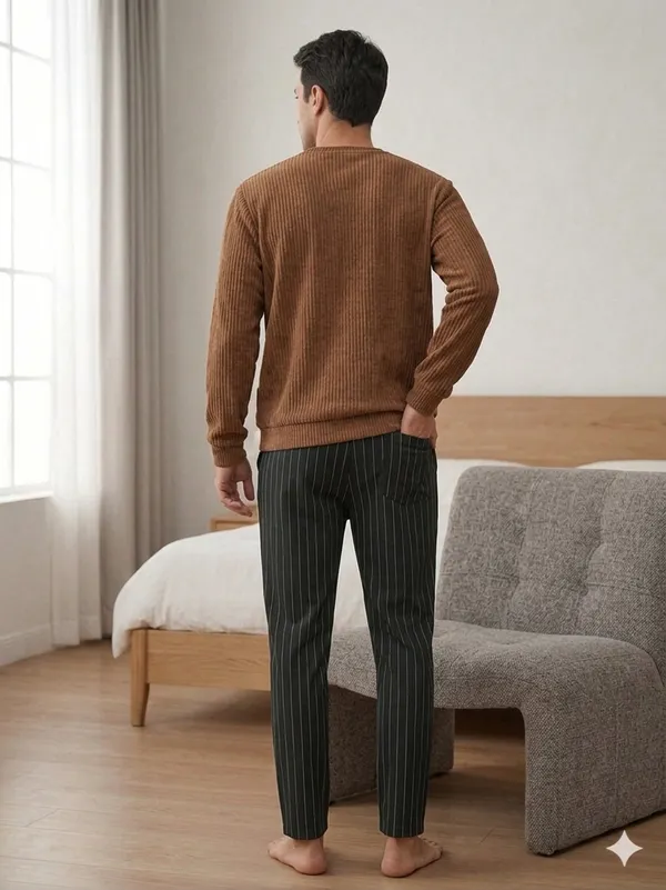 Ismail_men's_black_stripes_cotton_pyjama_for_men