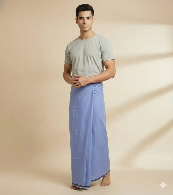 Lungis_-_Men_100%_pure_cotton_plain_colour_blue_lungi