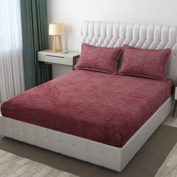 Velvet_Flannel_Warm_Fitted_Bedsheet_for_Winter_Size_72_x_78_x_14