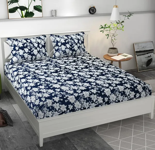 Snowdrop_Blue-Flacks_Warm_Fitted_Bedsheet_for_Winter_(Size_72_x_78_x_10)