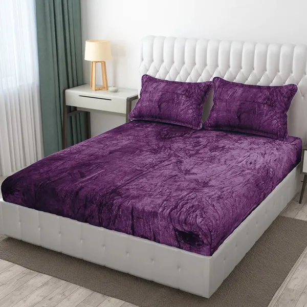 Velvet_Flannel_Warm_Fitted_Bedsheet_for_Winter_(Size_72_x_78_x_10)