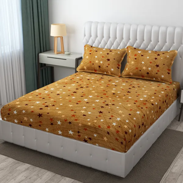 Snowdrop_Camel-Dot_Warm_Fitted_Bedsheet_for_Winter_(Size_72_x_78_x_10)