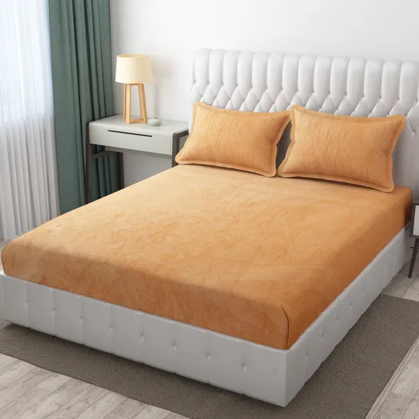 Velvet_Flannel_Warm_Fitted_Bedsheet_for_Winter_Size_72_x_78_x_19