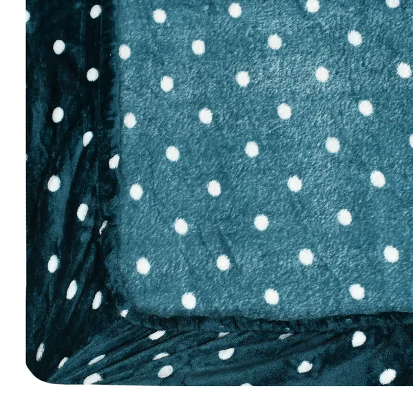 Snowdrop_Green-Dot_Warm_Fitted_Bedsheet_for_Winter_(Size_72_x_78_x_10)