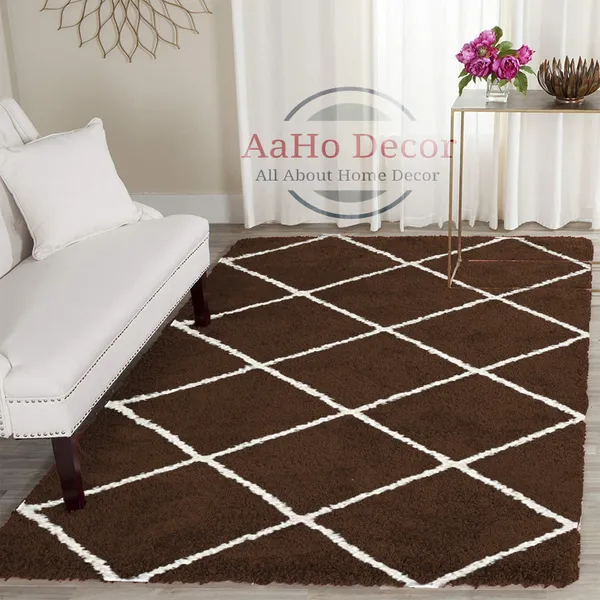 Coffee_3x5_Feet_Microfiber_Shaggy_Carpet_Area_Rug