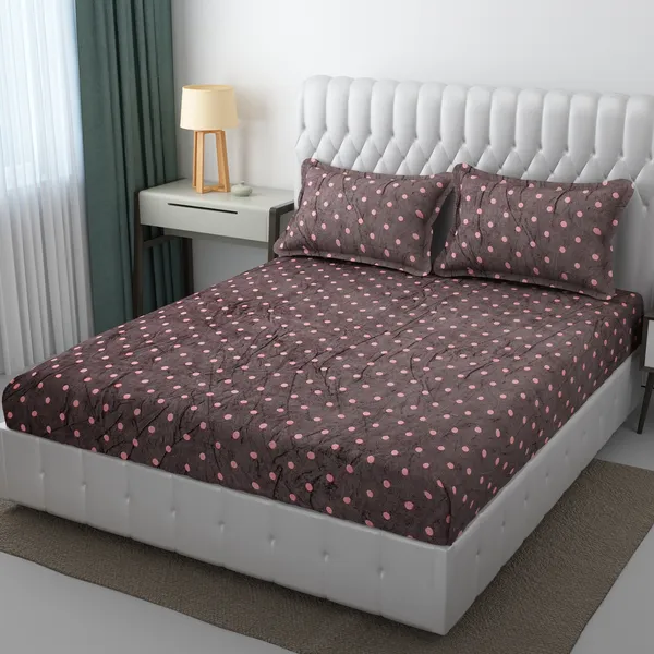 Snowdrop_Brown-Dot_Warm_Fitted_Bedsheet_for_Winter_(Size_72_x_78_x_10)