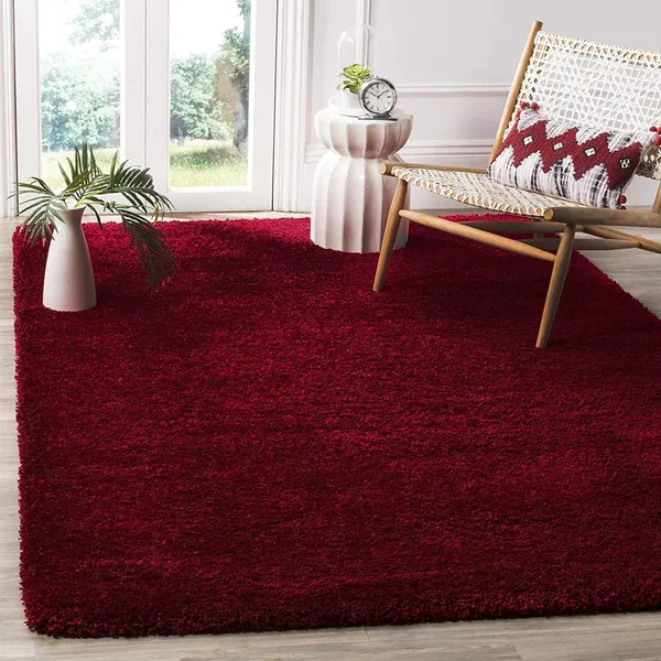 Solid_Red_6x9_Feet_Woolen_Shaggy_Carpet_?_Soft_&_Plush_Area_Rug