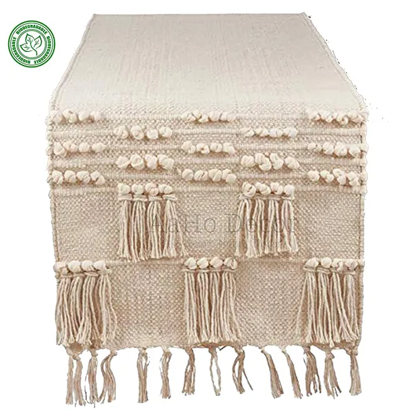 Hand-Made_Organic_Beige_Cotton_Multipurpose_Table_Runner_&_Dining_Table_Linen