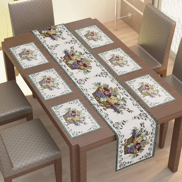 Jacquard_Cotton_Dining_Cream_Table_Mats_with_Runner