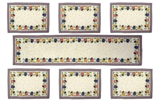 Jacquard_Cotton_Dining_Cream_Table_Mats_with_Runner