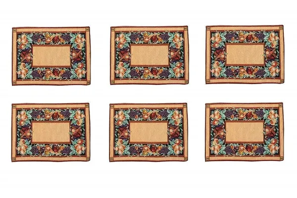 Jacquard_Cotton_Dining_Brown_Table_Mats_with_Runner