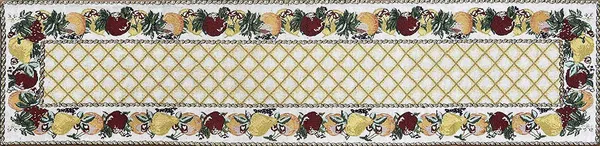 Jacquard_Cotton_Rectangular_Floral_Yellow_Dining_Table_Mats_with_Runner,_12.5"_x_19",_Set_of_7