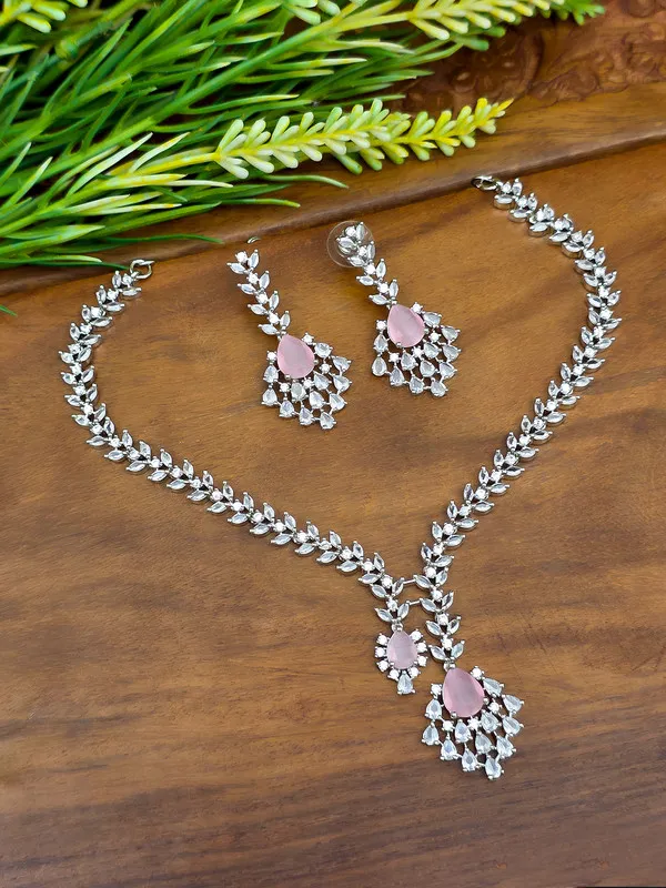 Pink_Stone_Crystal_Necklace_Set