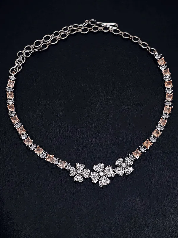 Floral_Crystal_Necklace_Earrings_Set