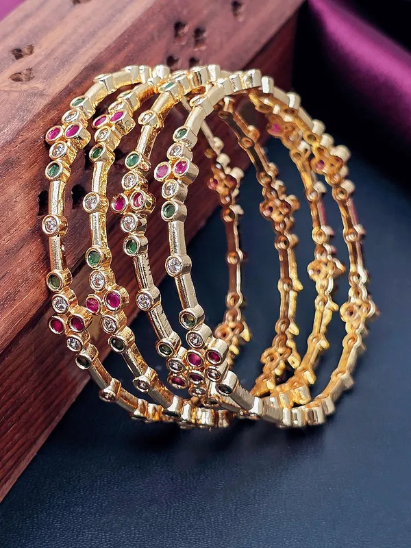 Gold_Plated_Stone_Bangle_Set