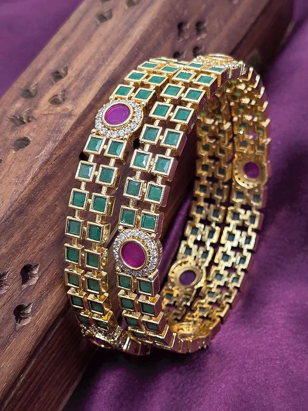Gold_Plated_Green_Stone_Bracelet