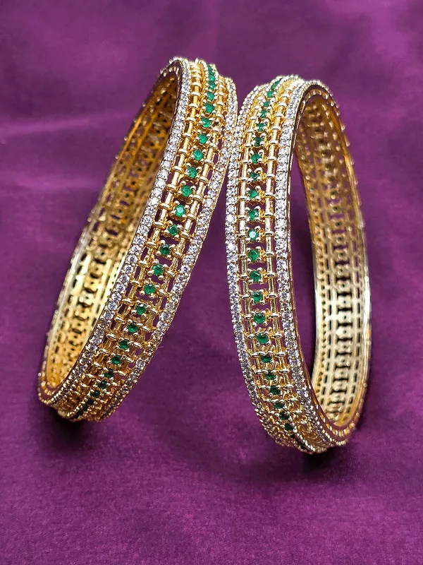 Gold_Plated_Emerald_Stone_Bangles