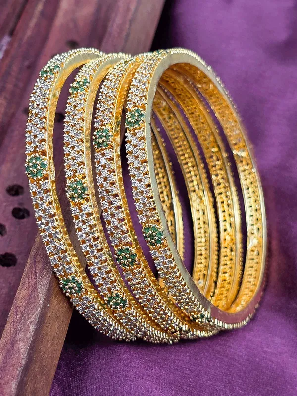 Gold-Plated_Diamond_Bangles_with_Emerald