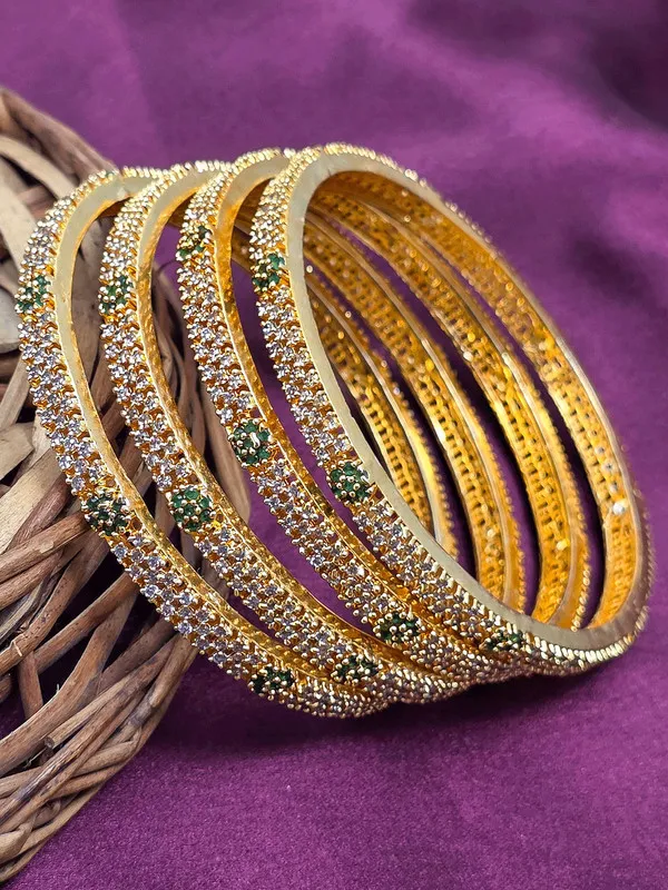Gold-Plated_Diamond_Bangles_with_Emerald