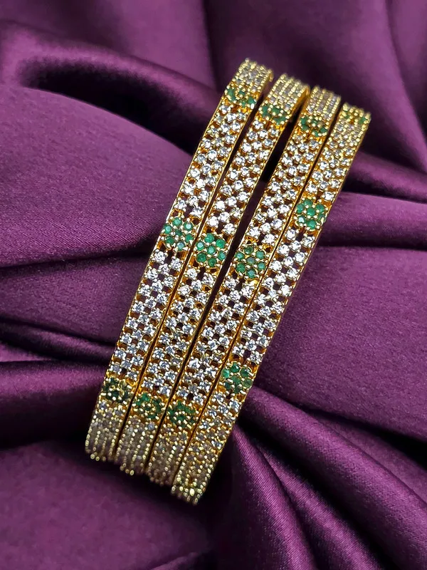 Gold-Plated_Diamond_Bangles_with_Emerald
