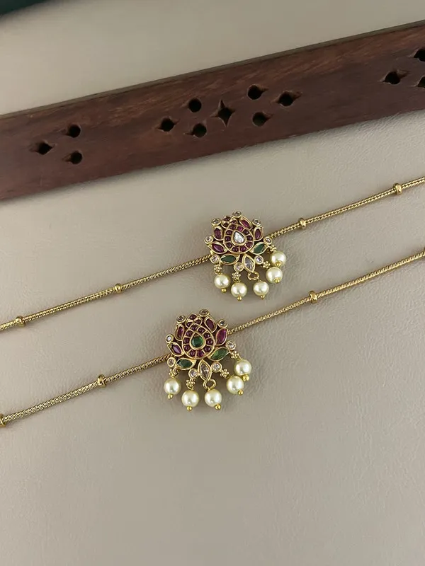 Gold_Plated_Pearl_Pendant_Anklets