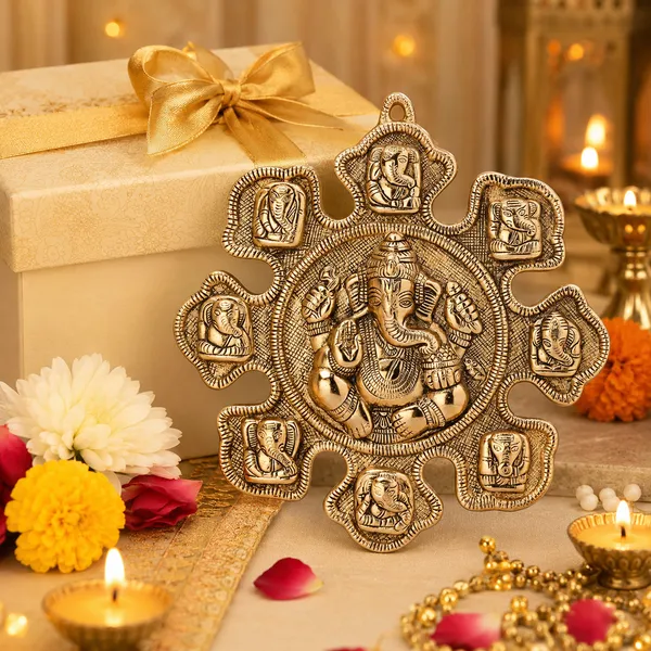 Astavinayaka_(8_Avatar_of_Lord_Ganesha)_Metal_Gold_Plated_Wall_Hanging_for_Home_Decor_and_Gift