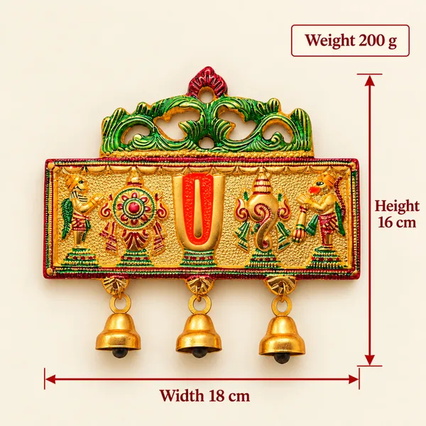 DreamKraft_Metal_Tirupati_Balaji_Symbol_Wall_Hanging,_Multicolour