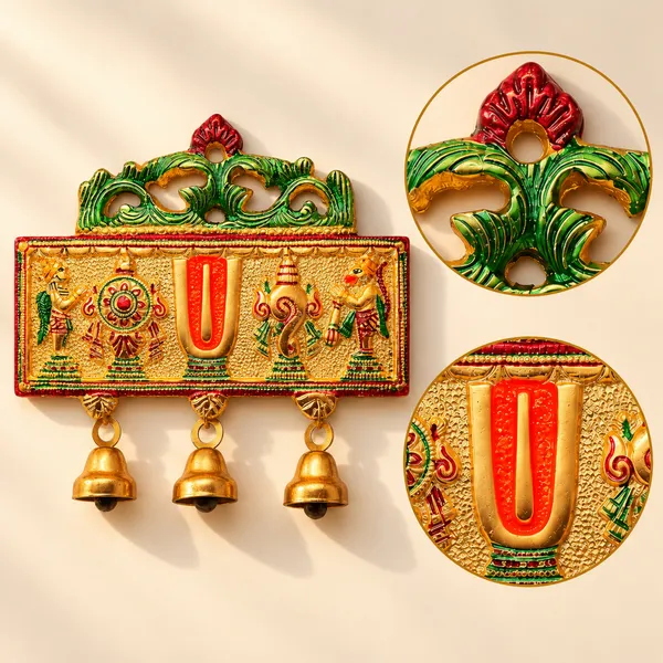 DreamKraft_Metal_Tirupati_Balaji_Symbol_Wall_Hanging,_Multicolour