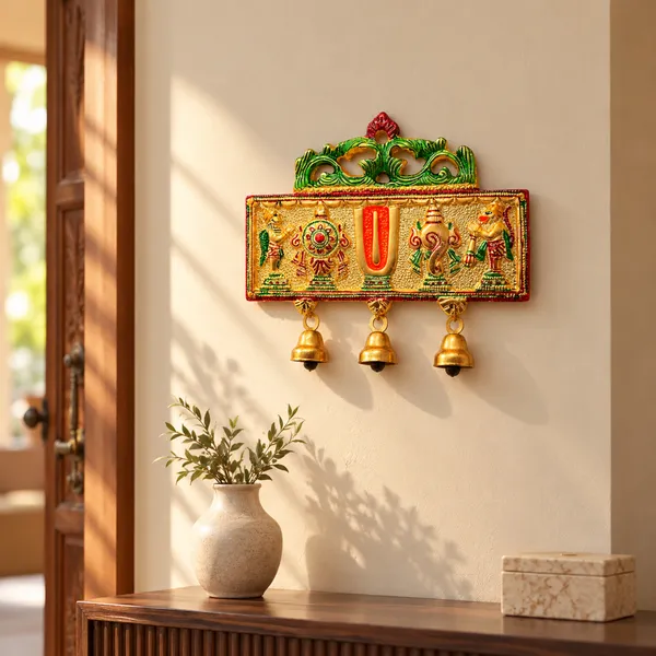 DreamKraft_Metal_Tirupati_Balaji_Symbol_Wall_Hanging,_Multicolour