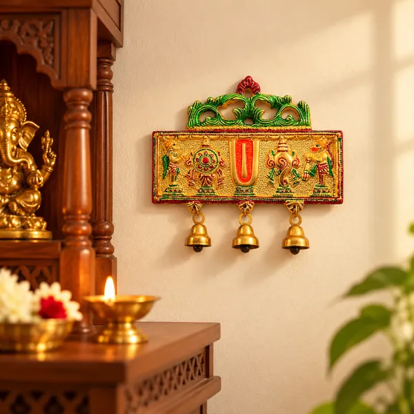 DreamKraft_Metal_Tirupati_Balaji_Symbol_Wall_Hanging,_Multicolour