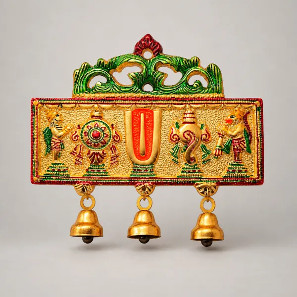 DreamKraft_Metal_Tirupati_Balaji_Symbol_Wall_Hanging,_Multicolour