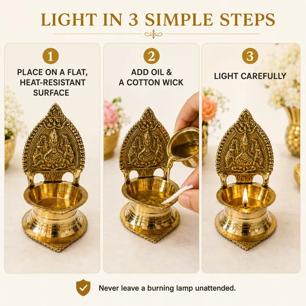 DreamKraft_Brass_Oil_Lamp_Diya_Set_of_2,_Golden_Pooja_Deepak,_3.5_Inch