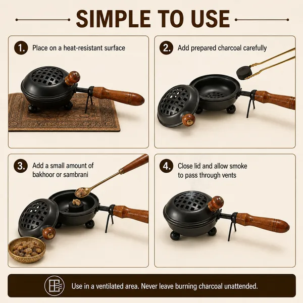 DreamKraft_Charcoal_Incense_Burner_with_Wooden_Handle,_3.25_Inch