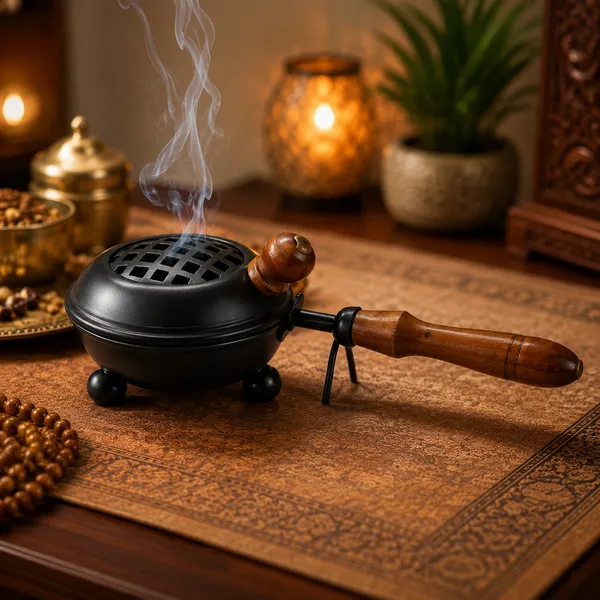 DreamKraft_Charcoal_Incense_Burner_with_Wooden_Handle,_3.25_Inch