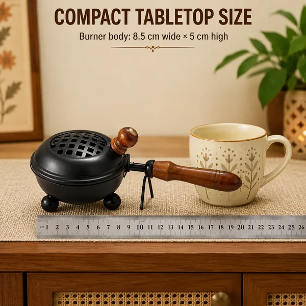 DreamKraft_Charcoal_Incense_Burner_with_Wooden_Handle,_3.25_Inch