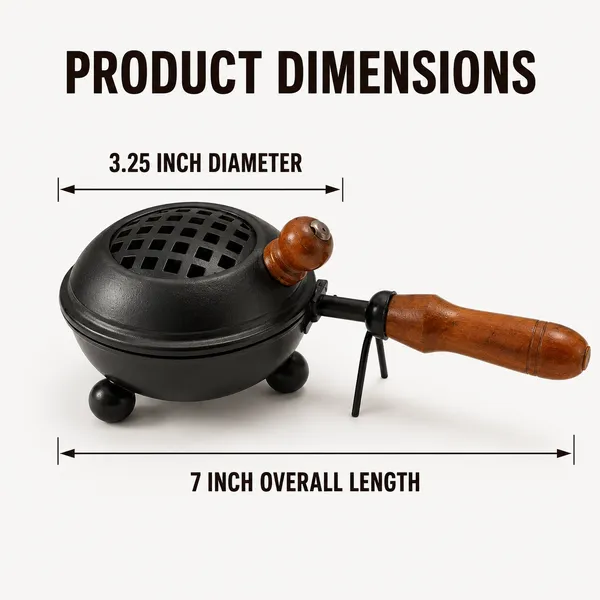 DreamKraft_Charcoal_Incense_Burner_with_Wooden_Handle,_3.25_Inch