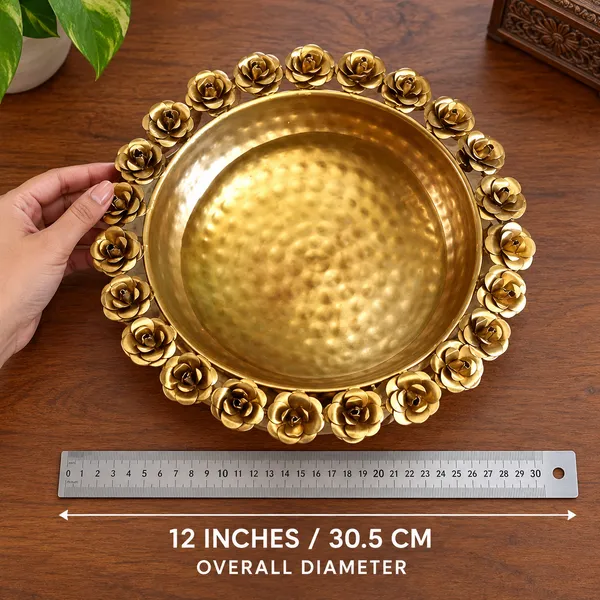 DreamKraft_Metal_Rose_Urli_Decorative_Bowl,_Gold