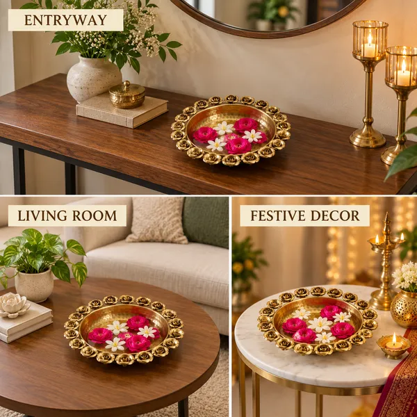 DreamKraft_Metal_Rose_Urli_Decorative_Bowl,_Gold